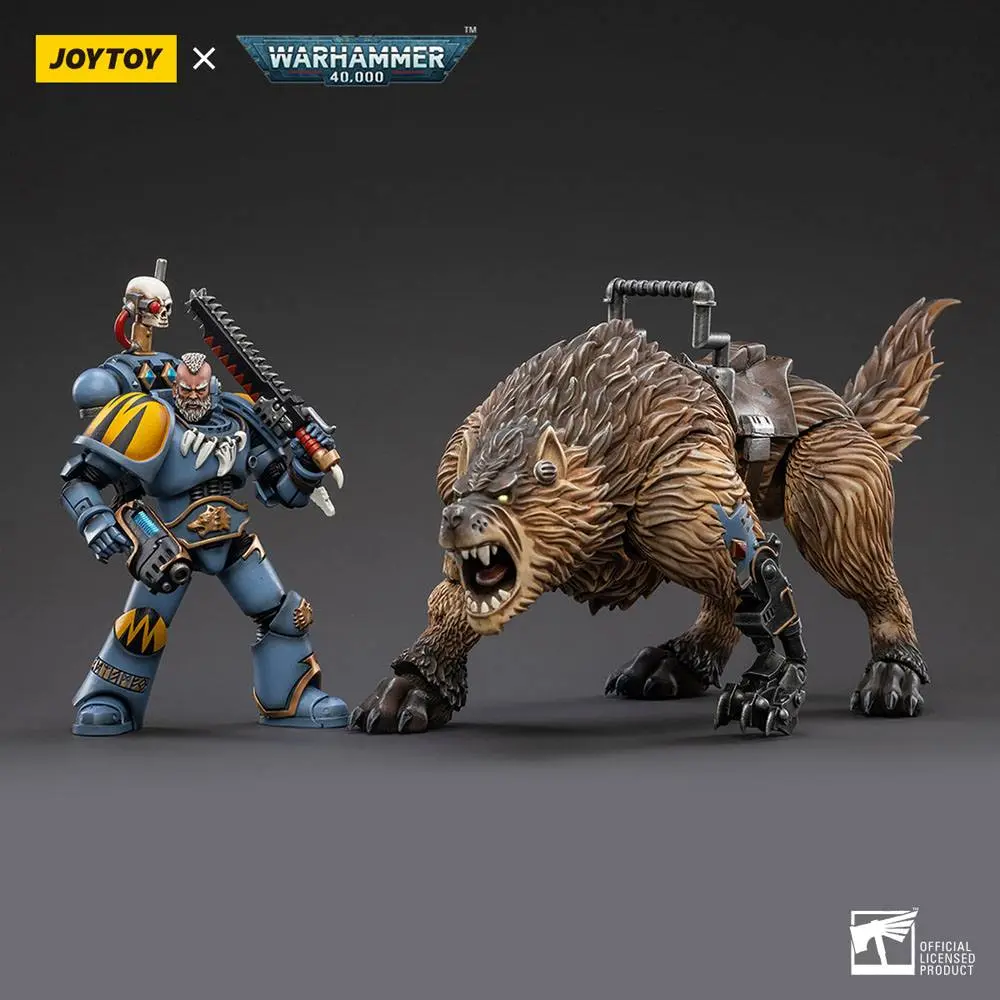 Warhammer 40k 1/18 Space Wolves Thunderwolf Cavalry Bjane akciófigura termékfotó