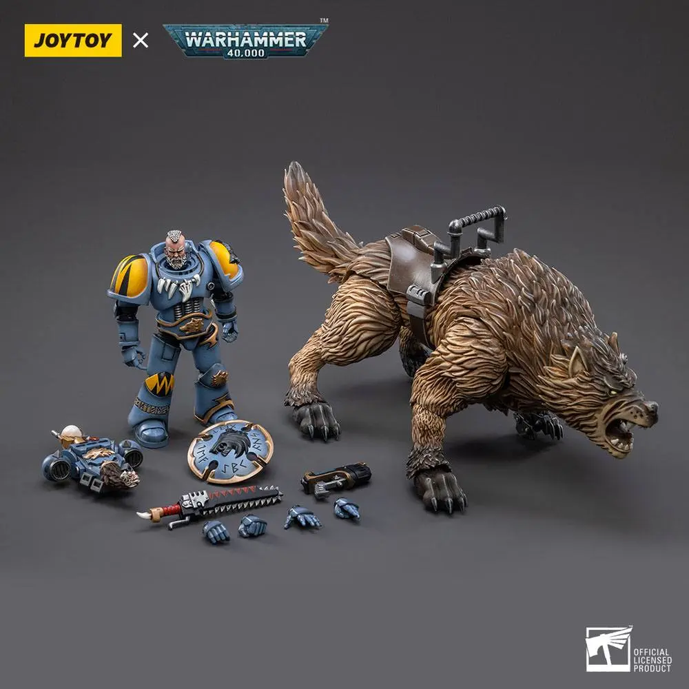 Warhammer 40k 1/18 Space Wolves Thunderwolf Cavalry Bjane akciófigura termékfotó