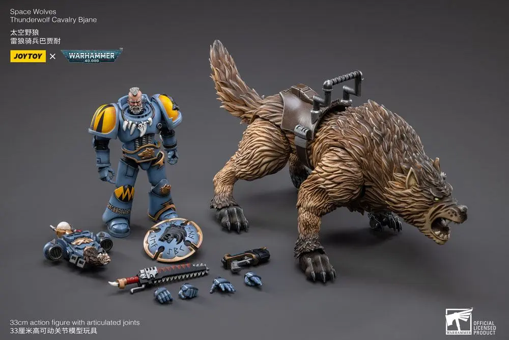 Warhammer 40k 1/18 Space Wolves Thunderwolf Cavalry Bjane akciófigura termékfotó