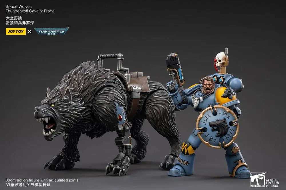 Warhammer 40k 1/18 Space Wolves Thunderwolf Cavalry Frode akciófigura termékfotó