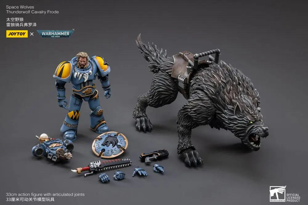 Warhammer 40k 1/18 Space Wolves Thunderwolf Cavalry Frode akciófigura termékfotó