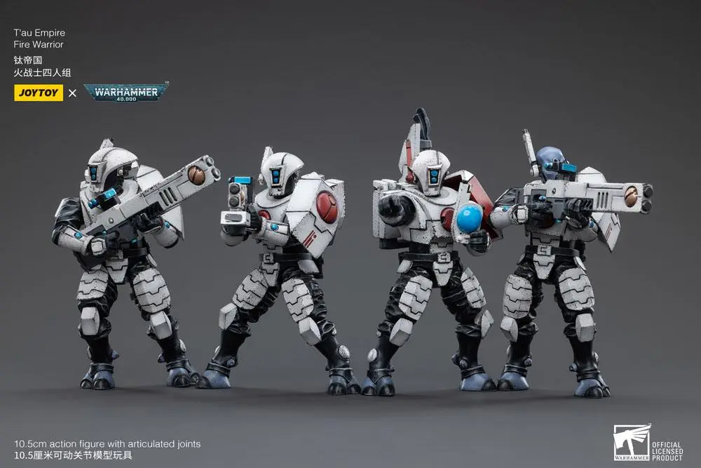 Warhammer 40k 1/18 T'au Empire Fire Warriors 4 db-os akciófigura csomag 11 cm termékfotó