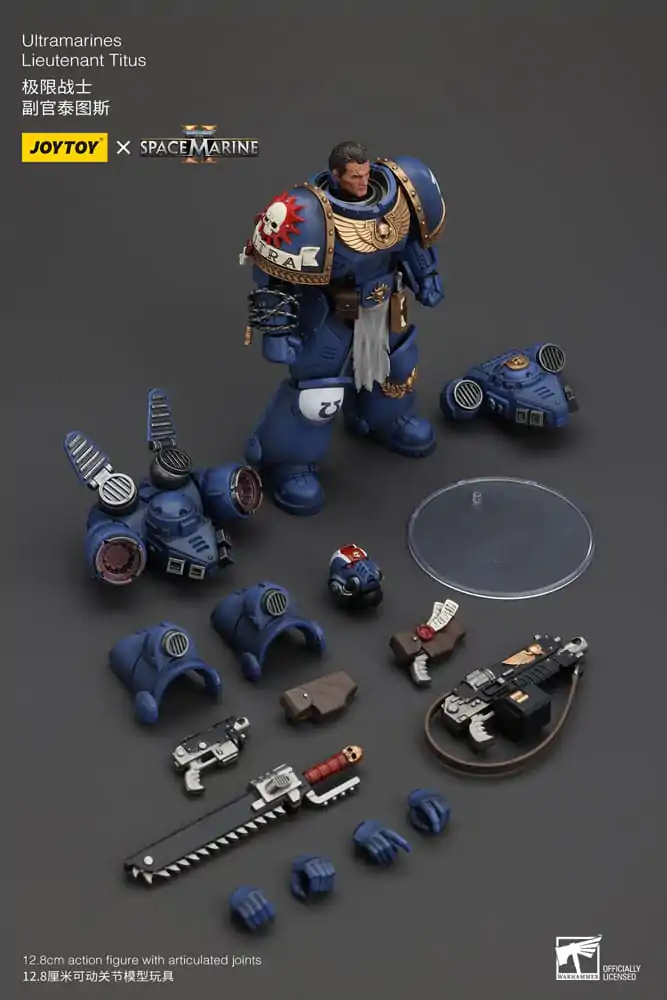 Warhammer 40k 1/18 Uitramarines Lieutenant Titus akciófigura 13 cm termékfotó