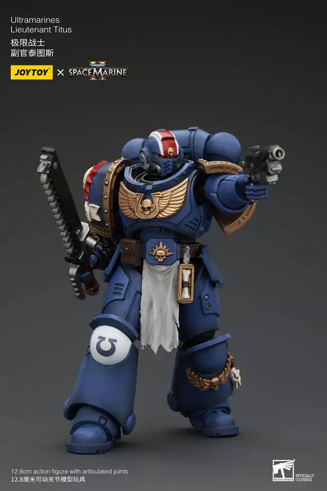 Warhammer 40k 1/18 Uitramarines Lieutenant Titus akciófigura 13 cm termékfotó