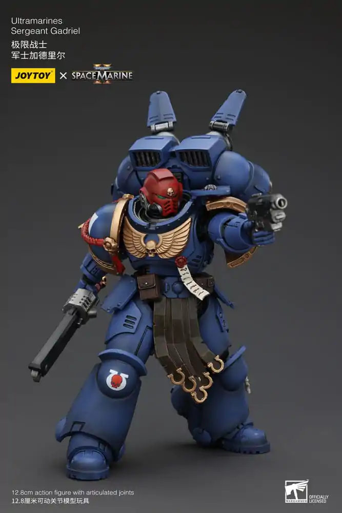 Warhammer 40k 1/18 Uitramarines Sergeant Gadriel akciófigura 13 cm termékfotó