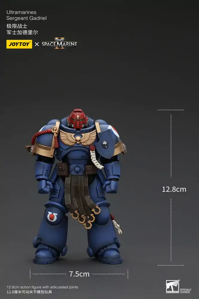 Warhammer 40k 1/18 Uitramarines Sergeant Gadriel akciófigura 13 cm termékfotó