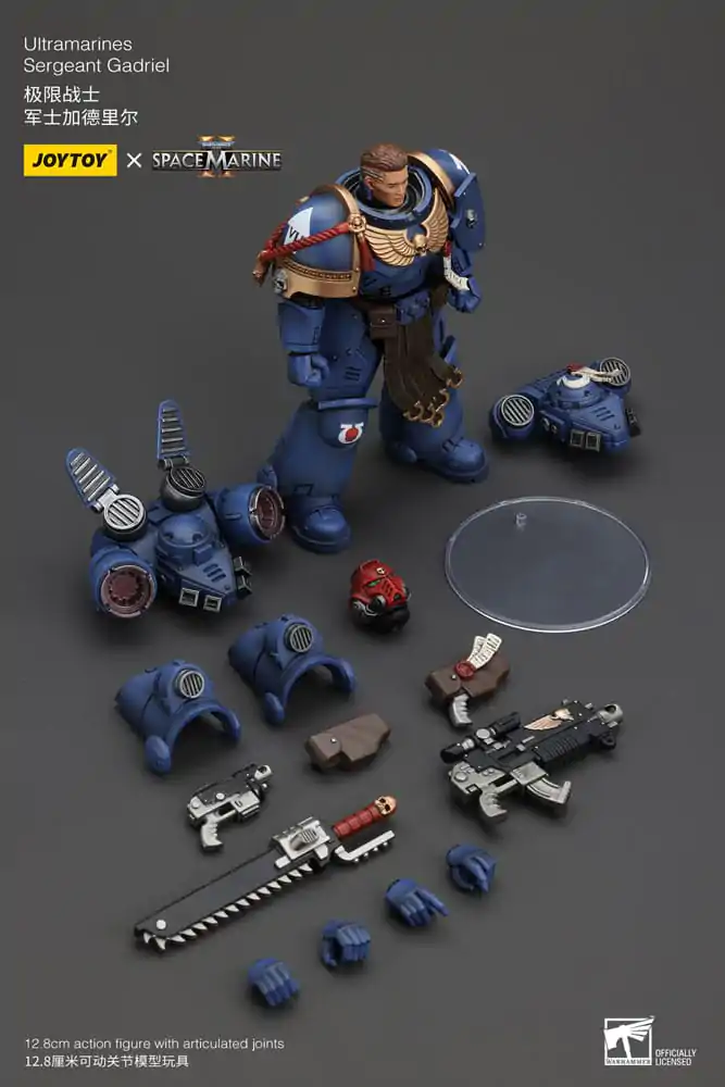 Warhammer 40k 1/18 Uitramarines Sergeant Gadriel akciófigura 13 cm termékfotó