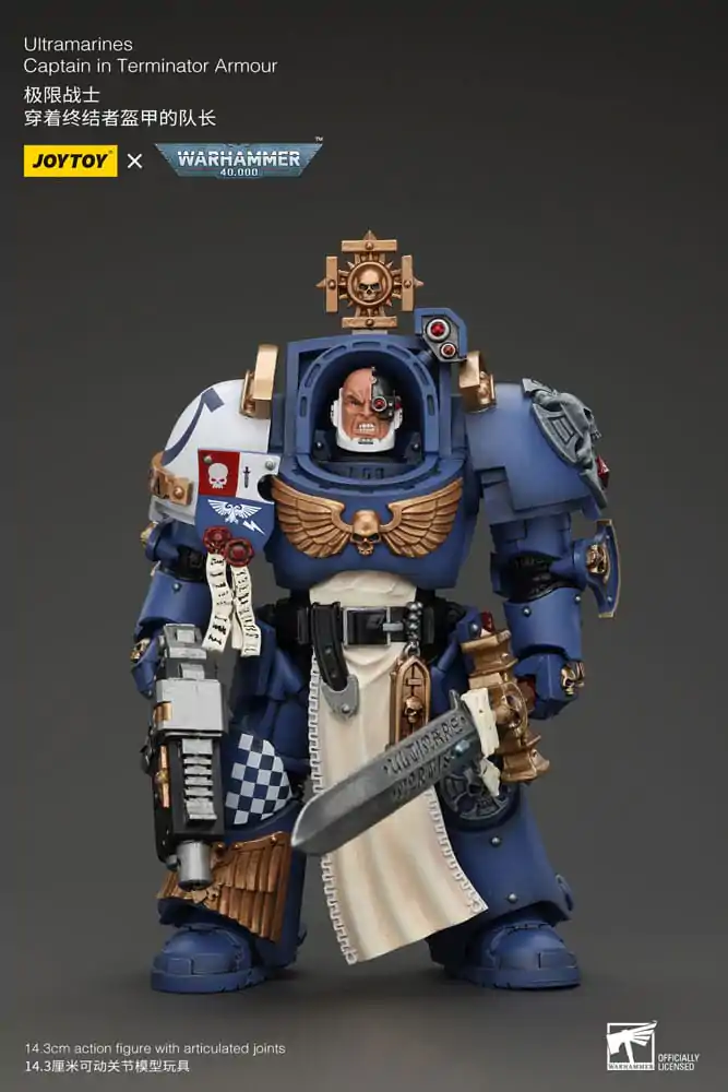 Warhammer 40k 1/18 Ultramarines Captain In Terminator Armour akciófigura 14 cm termékfotó