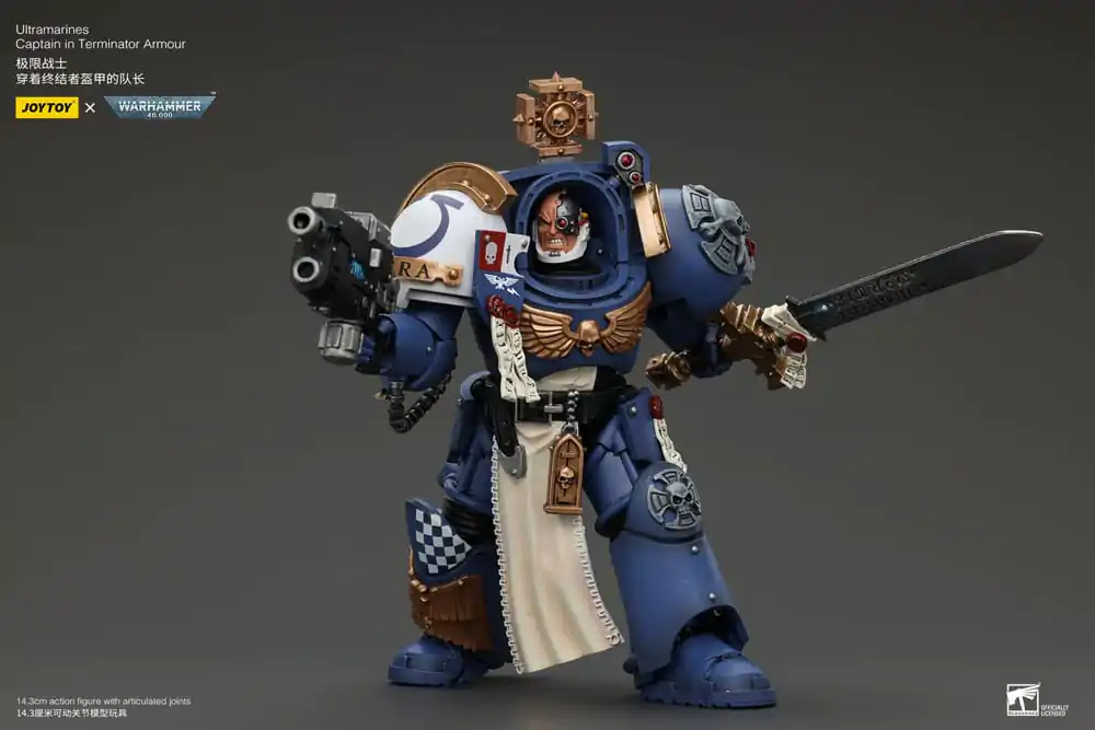 Warhammer 40k 1/18 Ultramarines Captain In Terminator Armour akciófigura 14 cm termékfotó