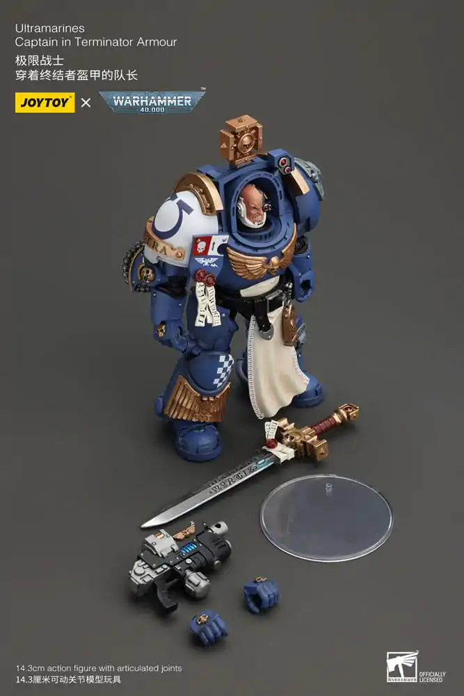 Warhammer 40k 1/18 Ultramarines Captain In Terminator Armour akciófigura 14 cm termékfotó