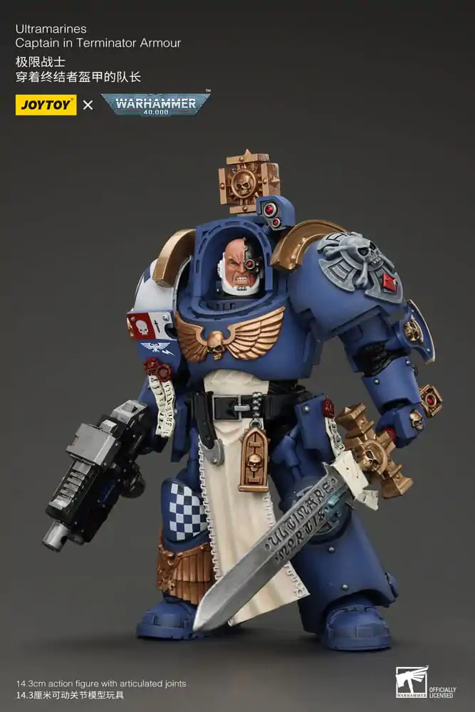 Warhammer 40k 1/18 Ultramarines Captain In Terminator Armour akciófigura 14 cm termékfotó