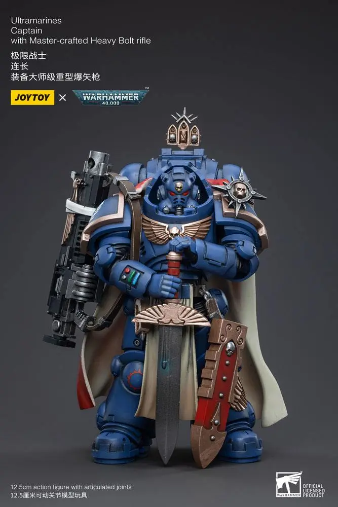 Warhammer 40k 1/18 Ultramarines Captain with Master-Crafted Heavy Bolt Rifle akciófigura 12 cm termékfotó