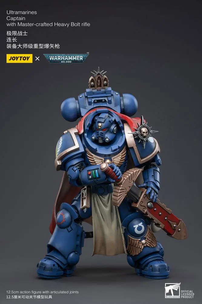 Warhammer 40k 1/18 Ultramarines Captain with Master-Crafted Heavy Bolt Rifle akciófigura 12 cm termékfotó