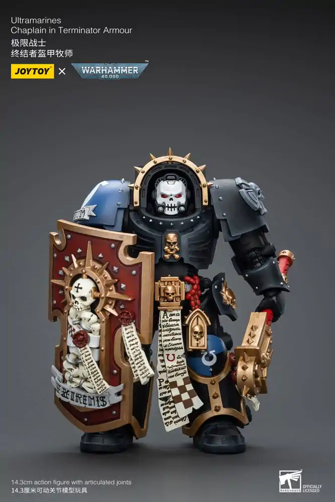 Warhammer 40k 1/18 Ultramarines Chaplain in Terminator Armour akciófigura 12 cm termékfotó