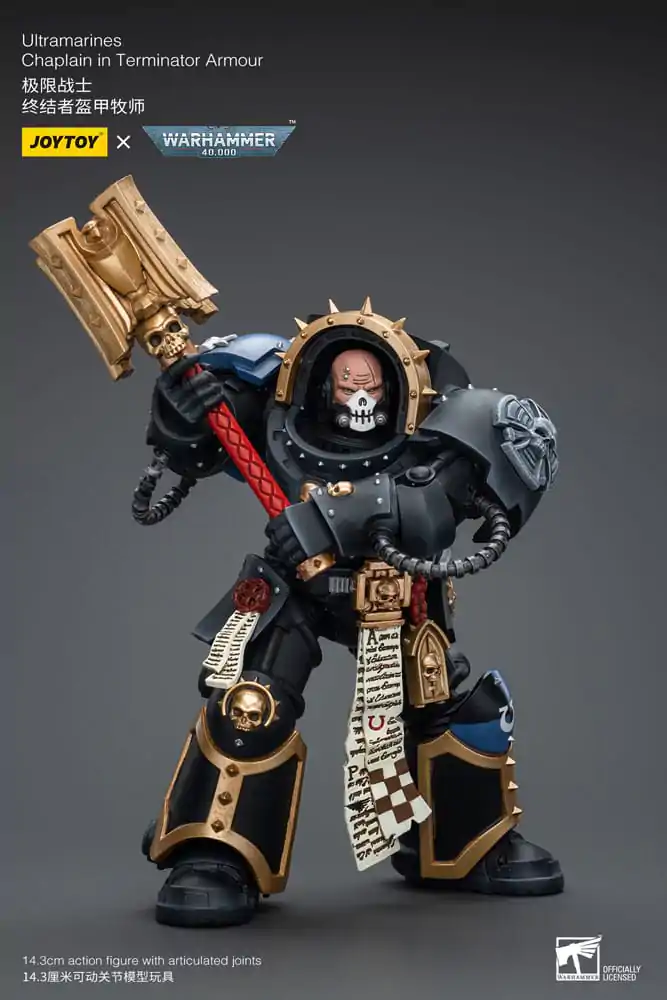 Warhammer 40k 1/18 Ultramarines Chaplain in Terminator Armour akciófigura 12 cm termékfotó