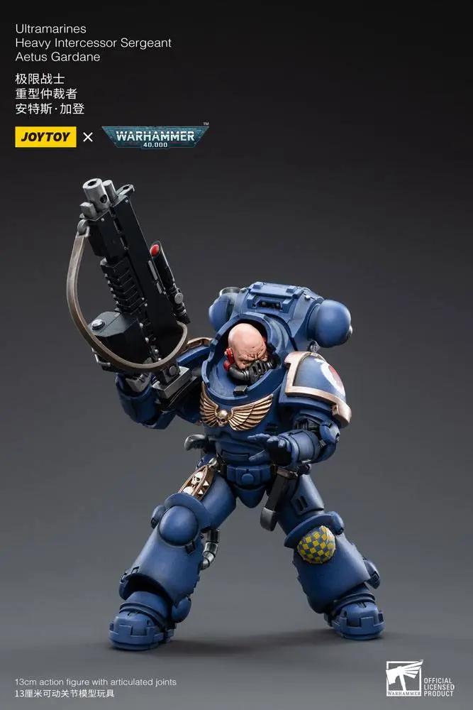 Warhammer 40k 1/18 Ultramarines Heavy Intercessor Aetus Gardane akciófigura 13 cm termékfotó