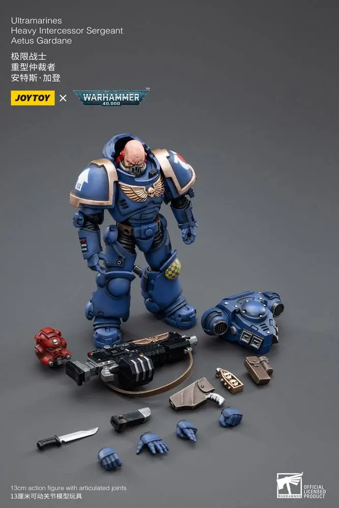 Warhammer 40k 1/18 Ultramarines Heavy Intercessor Aetus Gardane akciófigura 13 cm termékfotó