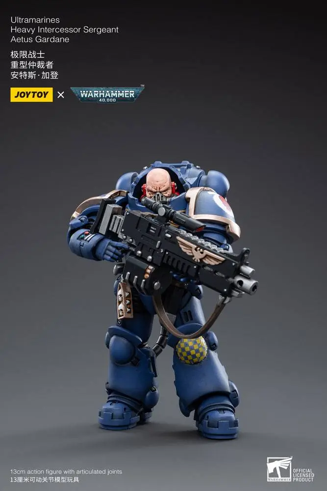 Warhammer 40k 1/18 Ultramarines Heavy Intercessor Aetus Gardane akciófigura 13 cm termékfotó