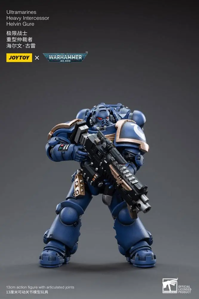 Warhammer 40k 1/18 Ultramarines Heavy Intercessor Helvin Gure akciófigura 13 cm termékfotó