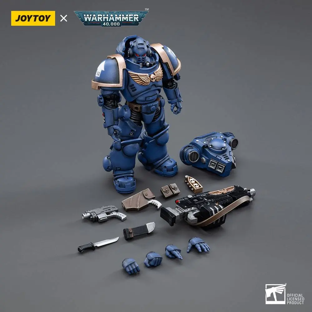 Warhammer 40k 1/18 Ultramarines Heavy Intercessor Helvin Gure akciófigura 13 cm termékfotó