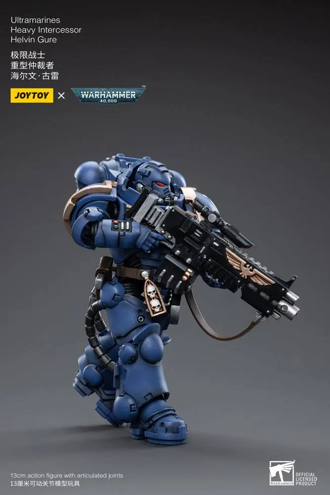 Warhammer 40k 1/18 Ultramarines Heavy Intercessor Helvin Gure akciófigura 13 cm termékfotó