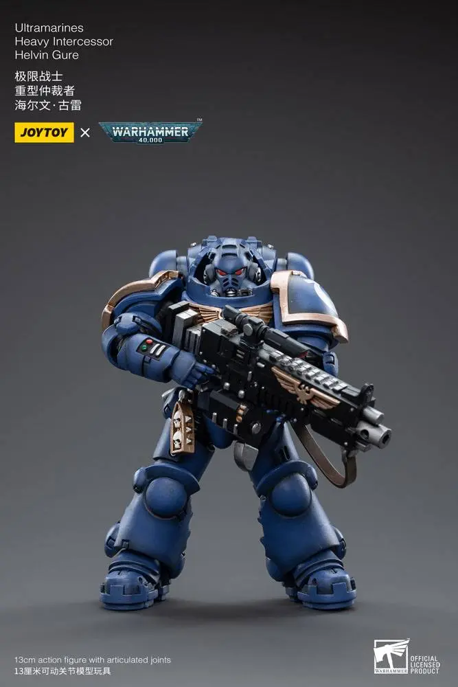 Warhammer 40k 1/18 Ultramarines Heavy Intercessor Helvin Gure akciófigura 13 cm termékfotó