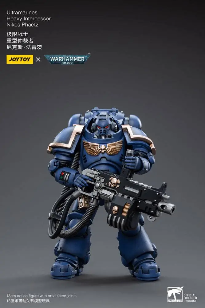 Warhammer 40k 1/18 Ultramarines Heavy Intercessor Nikos Phaetz akciófigura 13 cm termékfotó