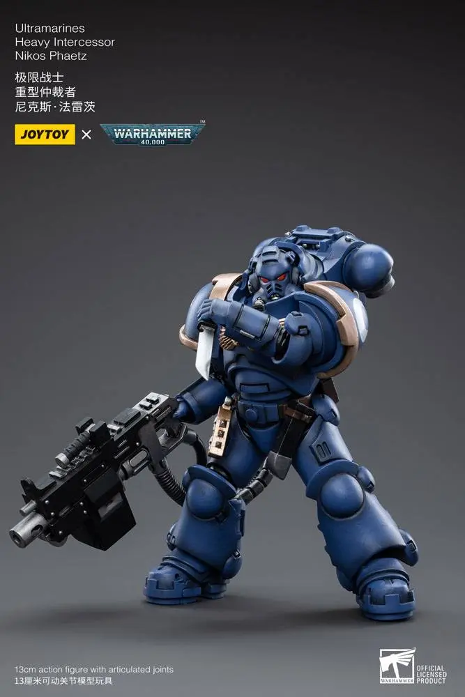 Warhammer 40k 1/18 Ultramarines Heavy Intercessor Nikos Phaetz akciófigura 13 cm termékfotó