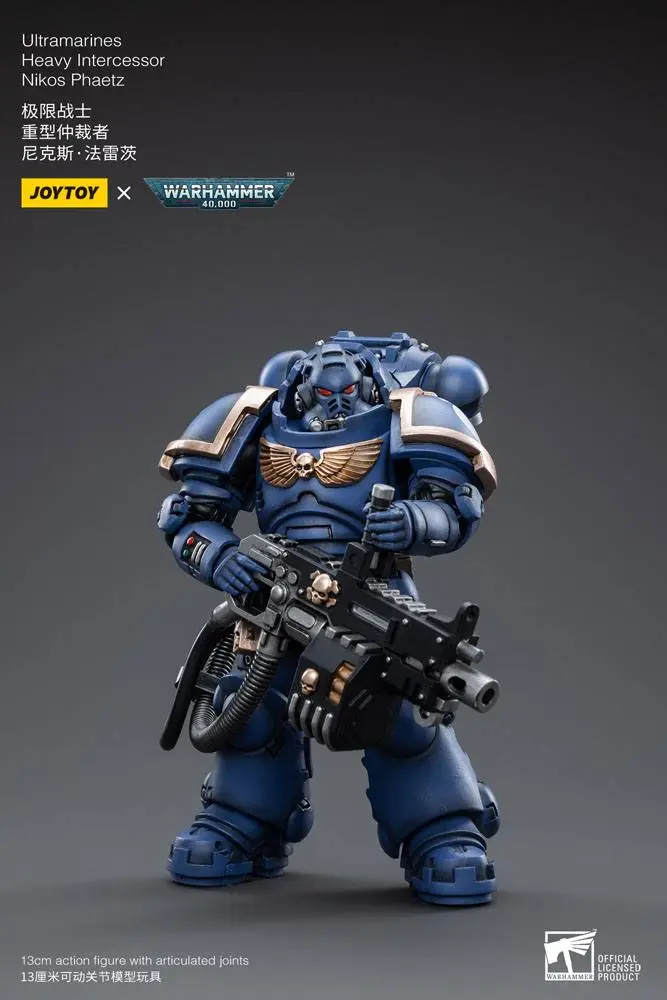 Warhammer 40k 1/18 Ultramarines Heavy Intercessor Nikos Phaetz akciófigura 13 cm termékfotó