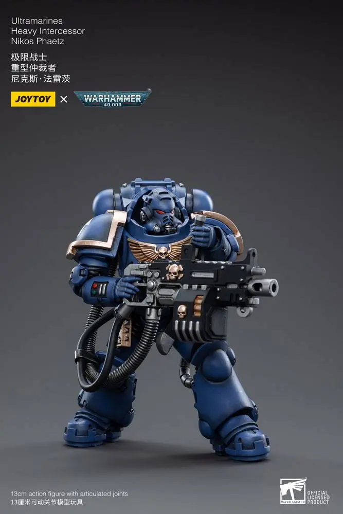 Warhammer 40k 1/18 Ultramarines Heavy Intercessor Nikos Phaetz akciófigura 13 cm termékfotó