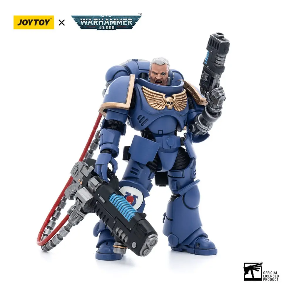 Warhammer 40k 1/18 Ultramarines Hellblasters Sergeant Ulaxes akciófigura 12 cm termékfotó