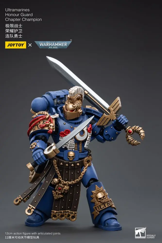 Warhammer 40k 1/18 Ultramarines Honour Guard Chapter Champion akciófigura 12 cm termékfotó