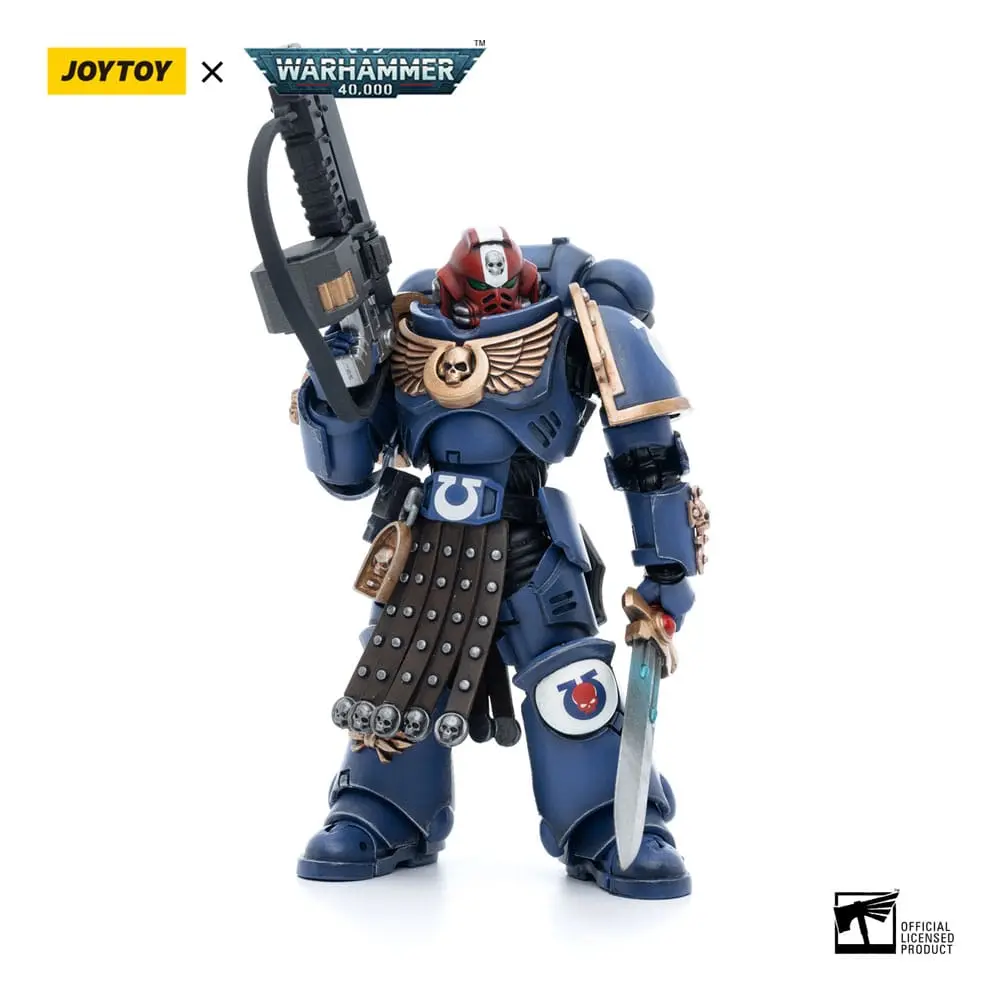 Warhammer 40k 1/18 Ultramarines Intercessor Veteran Sergeant Brother Aeontas akciófigura 12 cm termékfotó