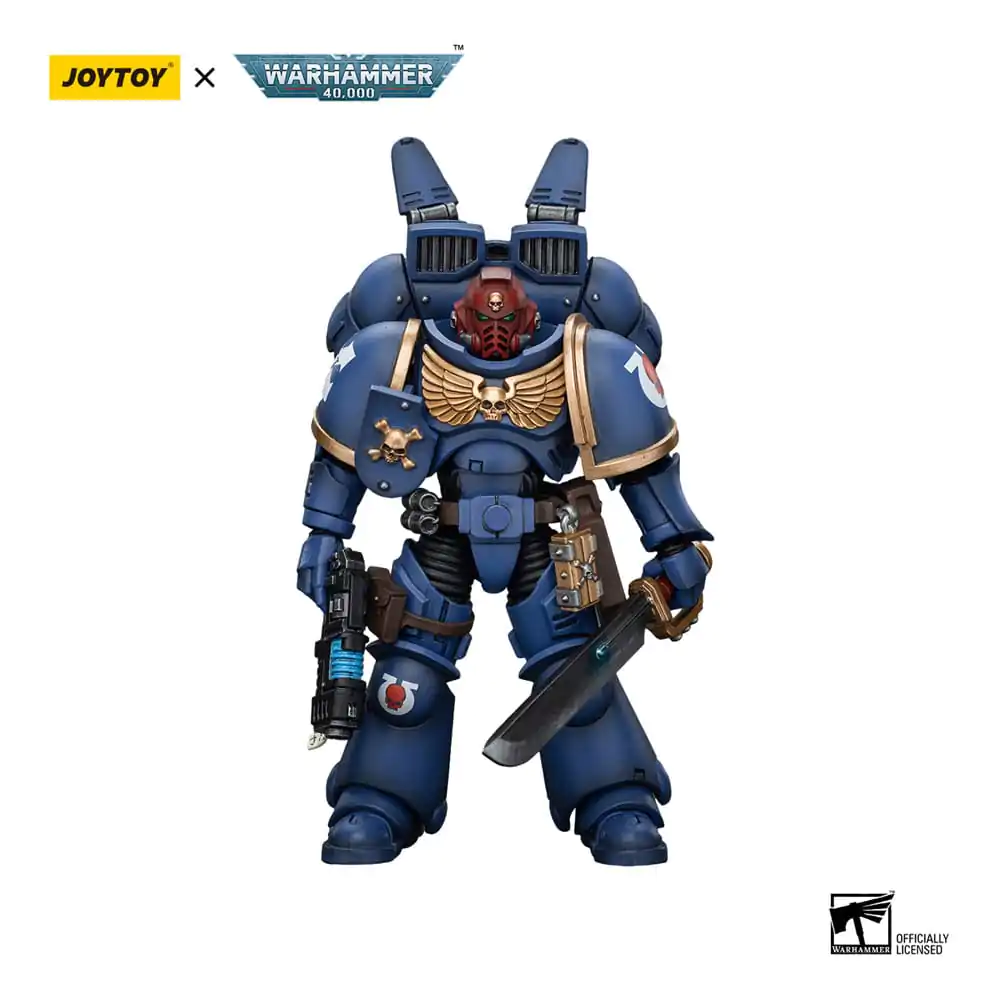 Warhammer 40k 1/18 Ultramarines Jump Pack Intercessors Sergeant With Plasma Pistol And Power Sword akciófigura 12 cm termékfotó