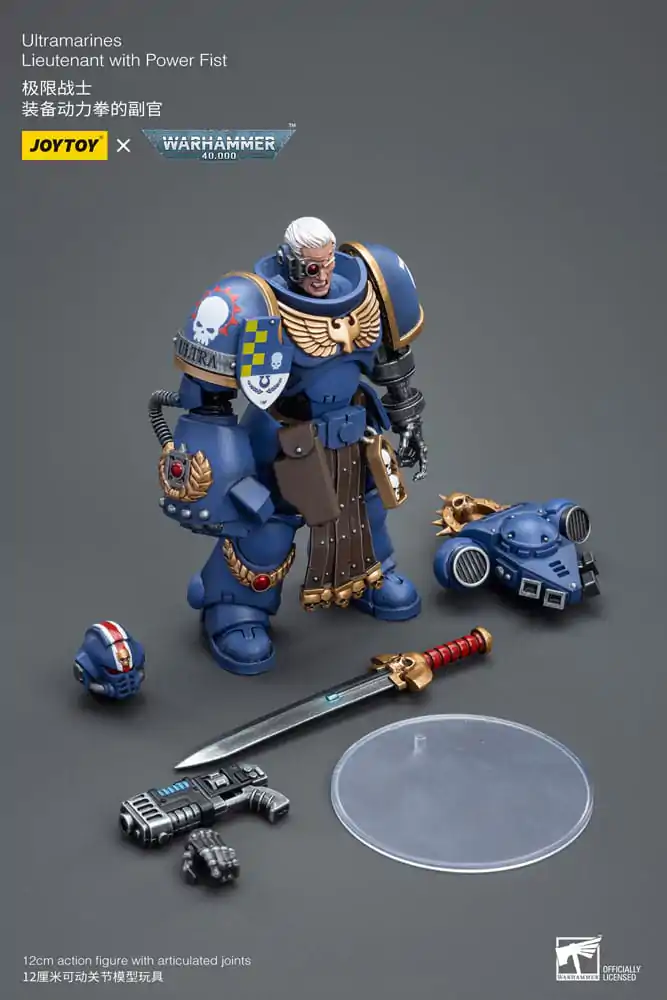 Warhammer 40k 1/18 Ultramarines Lieutenant with Power Fist akciófigura 12 cm termékfotó