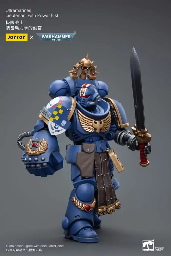 Warhammer 40k 1/18 Ultramarines Lieutenant with Power Fist akciófigura 12 cm termékfotó