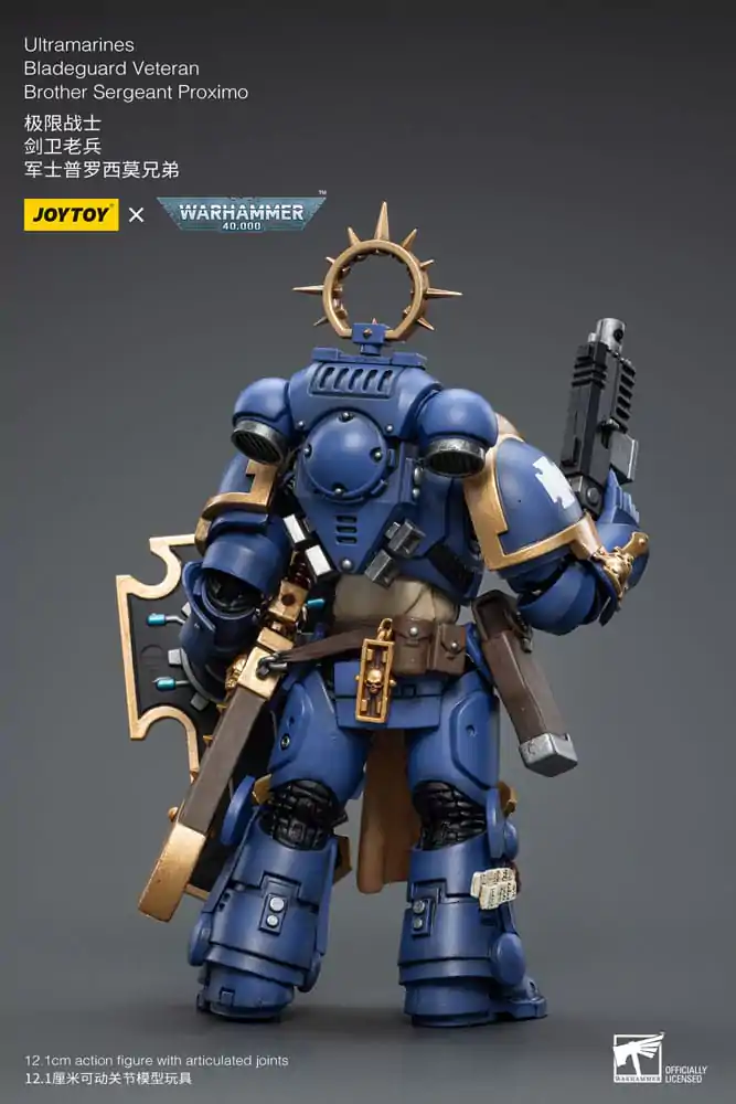 Warhammer 40k 1/18 Ultramarines Bladeguard Veteran Brother Sergeant Proximo akciófigura 12 cm termékfotó