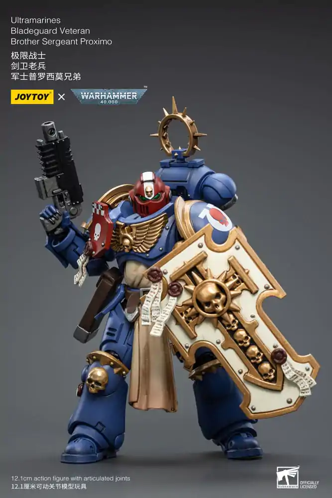 Warhammer 40k 1/18 Ultramarines Bladeguard Veteran Brother Sergeant Proximo akciófigura 12 cm termékfotó