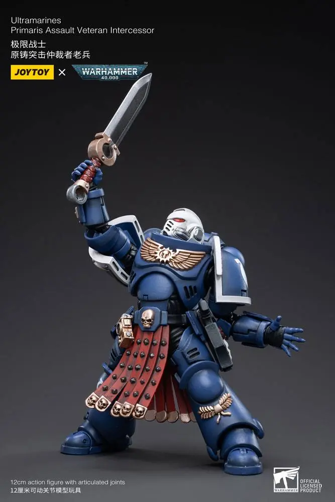 Warhammer 40k 1/18 Ultramarines Primaris Assault Veteran Intercessor akciófigura 12 cm termékfotó
