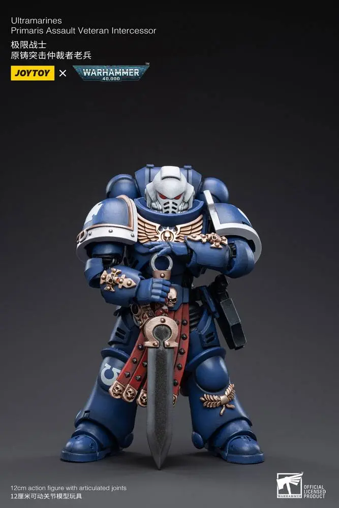 Warhammer 40k 1/18 Ultramarines Primaris Assault Veteran Intercessor akciófigura 12 cm termékfotó
