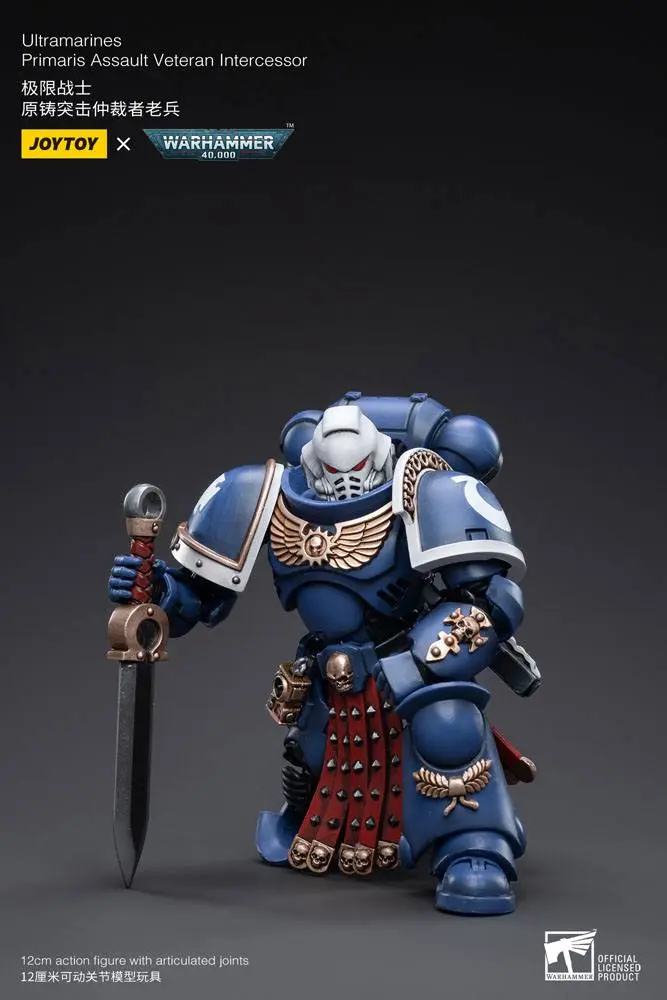 Warhammer 40k 1/18 Ultramarines Primaris Assault Veteran Intercessor akciófigura 12 cm termékfotó