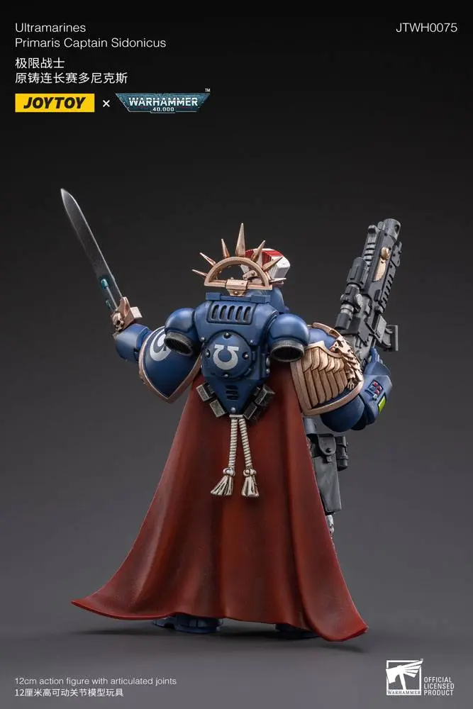 Warhammer 40k 1/18 Ultramarines Primaris Captain Sidonicus akciófigura 12 cm termékfotó