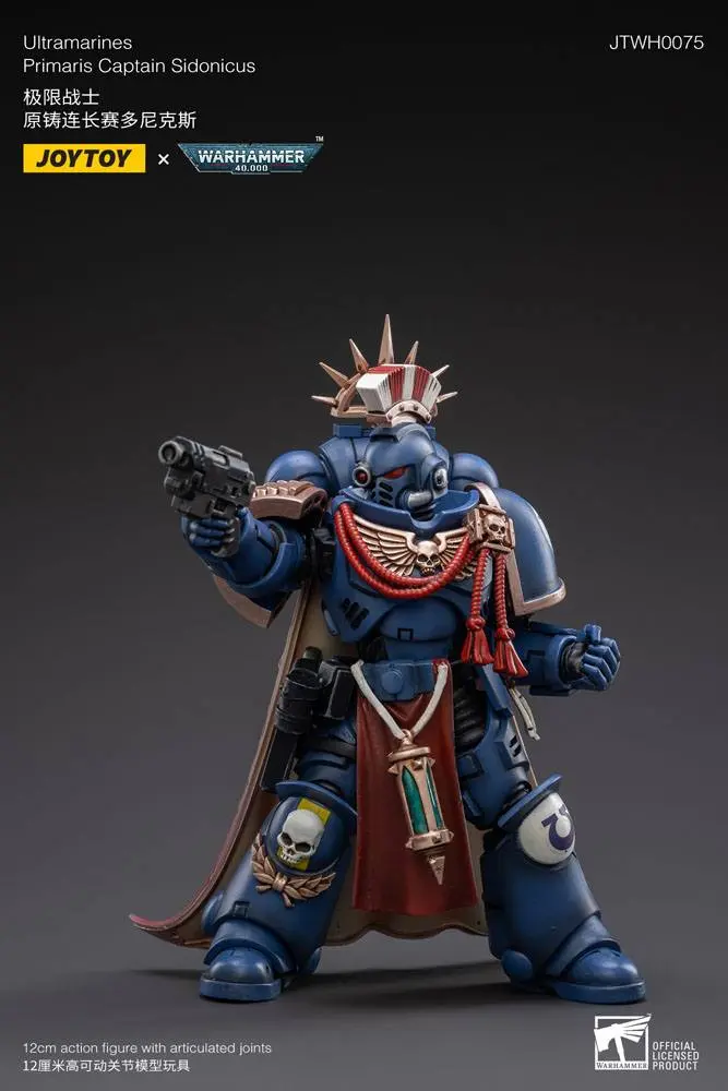 Warhammer 40k 1/18 Ultramarines Primaris Captain Sidonicus akciófigura 12 cm termékfotó