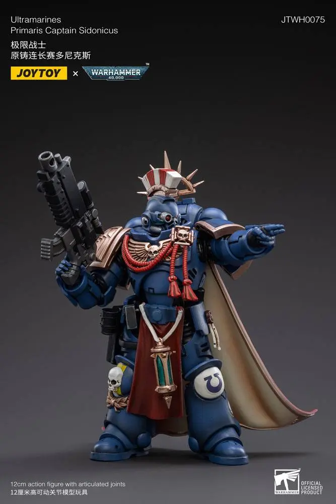 Warhammer 40k 1/18 Ultramarines Primaris Captain Sidonicus akciófigura 12 cm termékfotó