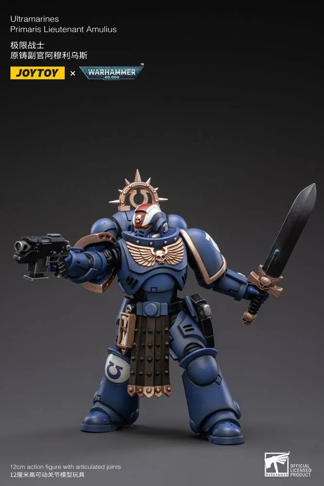 Warhammer 40k 1/18 Ultramarines Primaris Lieutenant Amulius akciófigura 12 cm termékfotó