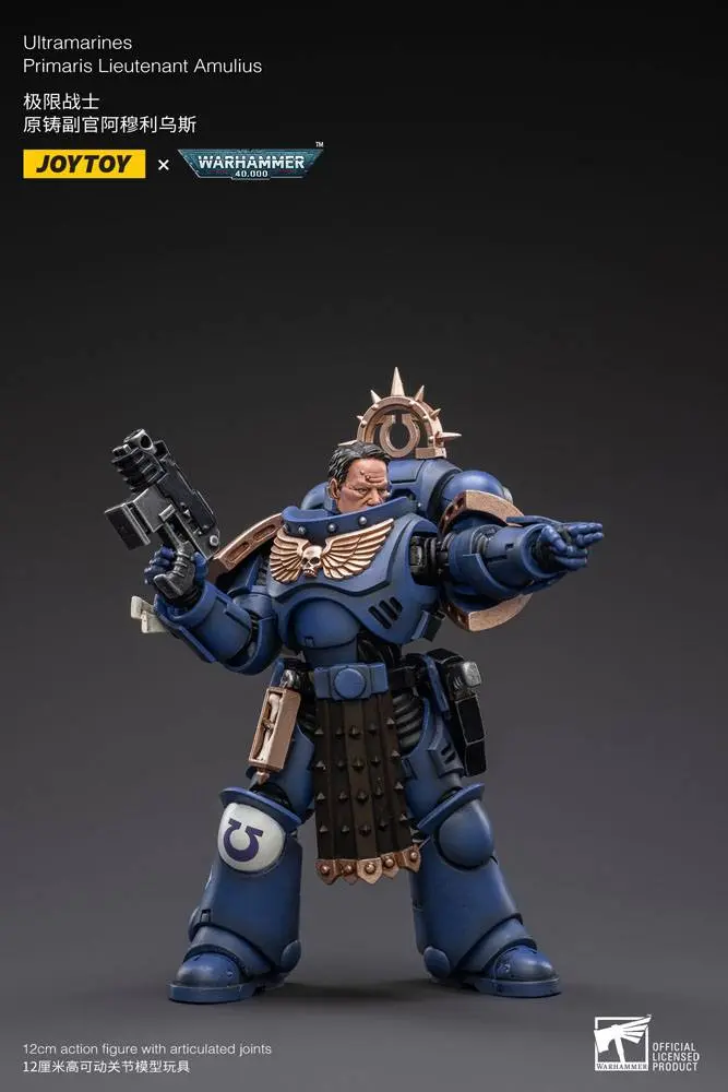 Warhammer 40k 1/18 Ultramarines Primaris Lieutenant Amulius akciófigura 12 cm termékfotó