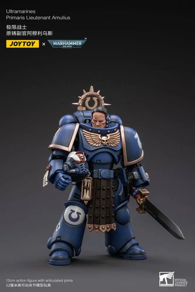 Warhammer 40k 1/18 Ultramarines Primaris Lieutenant Amulius akciófigura 12 cm termékfotó