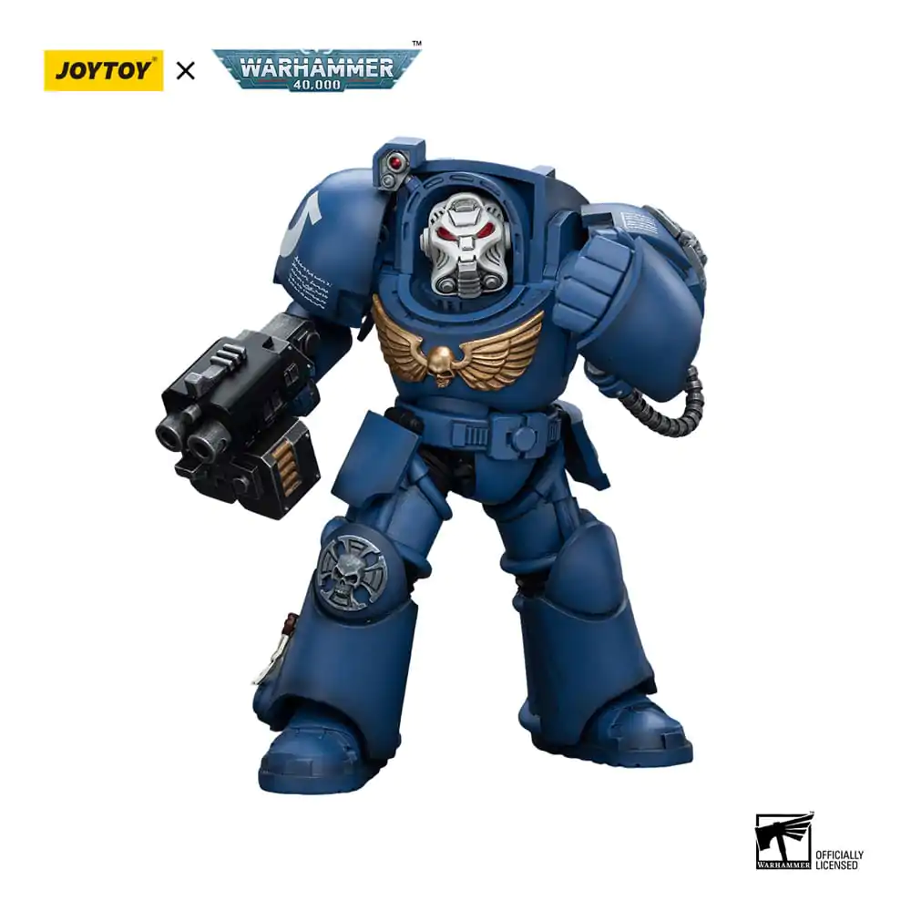 Warhammer 40k 1/18 Ultramarines Terminator Squad Terminator with Storm Bolter akciófigura 12 cm termékfotó