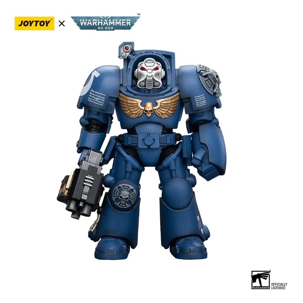 Warhammer 40k 1/18 Ultramarines Terminator Squad Terminator with Storm Bolter akciófigura 12 cm termékfotó