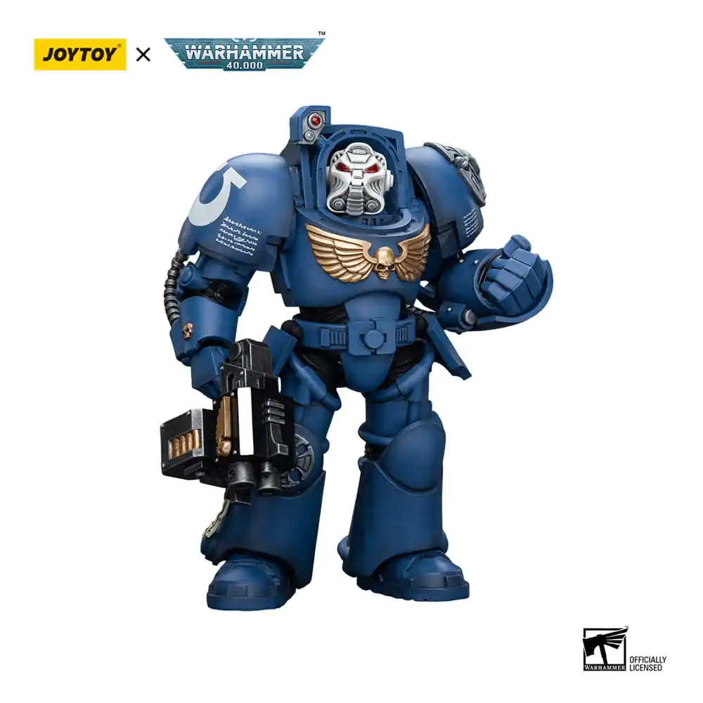 Warhammer 40k 1/18 Ultramarines Terminator Squad Terminator with Storm Bolter akciófigura 12 cm termékfotó